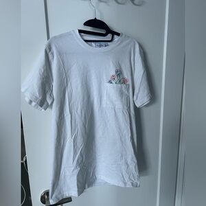 Superette White T-Shirt with Floral Pocket Design